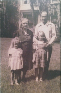 Eliza Laurie Roberts, back left, with her son, Walter, and her granddaughters, Susan (front, left) and Sandra. This picture was taken about 1950, at the Montana State Hospital for the Insane at Warm Springs.
